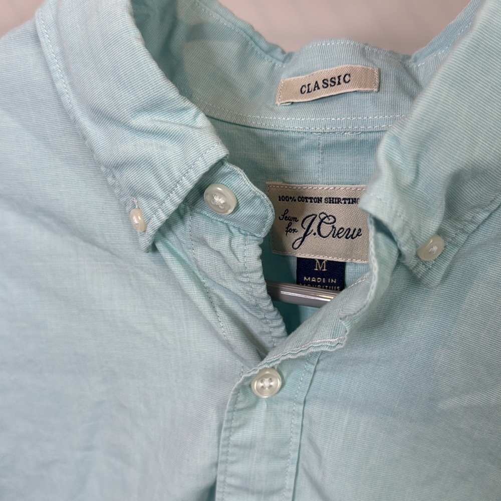 Green J. Crew Button Down - Picture 2 of 3
